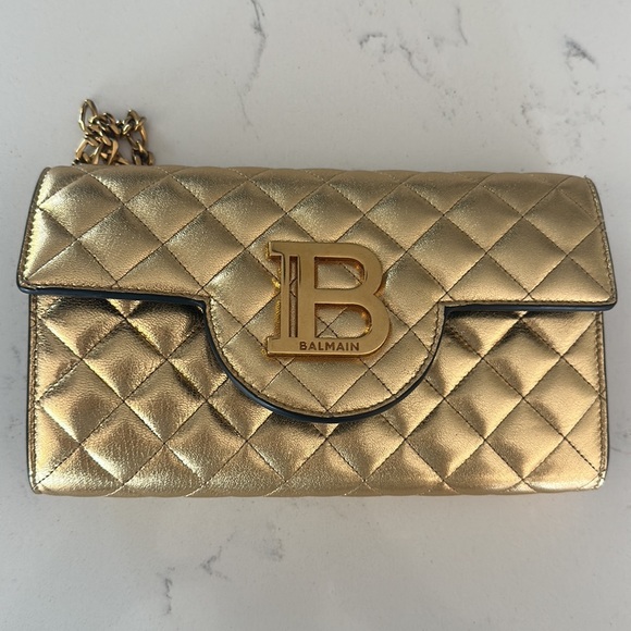 Balmain Handbags - Balmain Gold Purse